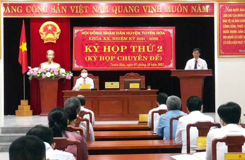 Kỳ họp thứ 2 HĐND huyện Tuyên Hóa đã xem xét thông qua các dự thảo nghị quyết quan trọng.
