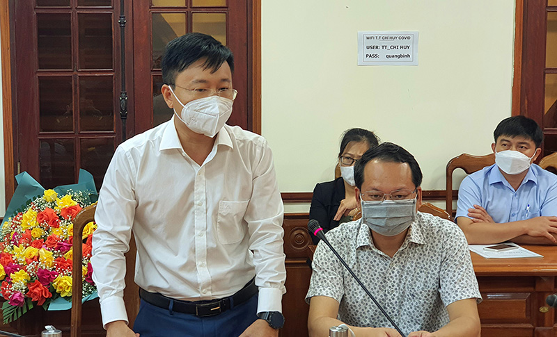Đồng chí Nguyễn Thanh Xuân, Phó Giám đốc Sở Ngoại vụ, trưởng đoàn công tác phát biểu tại buổi gặp mặt.