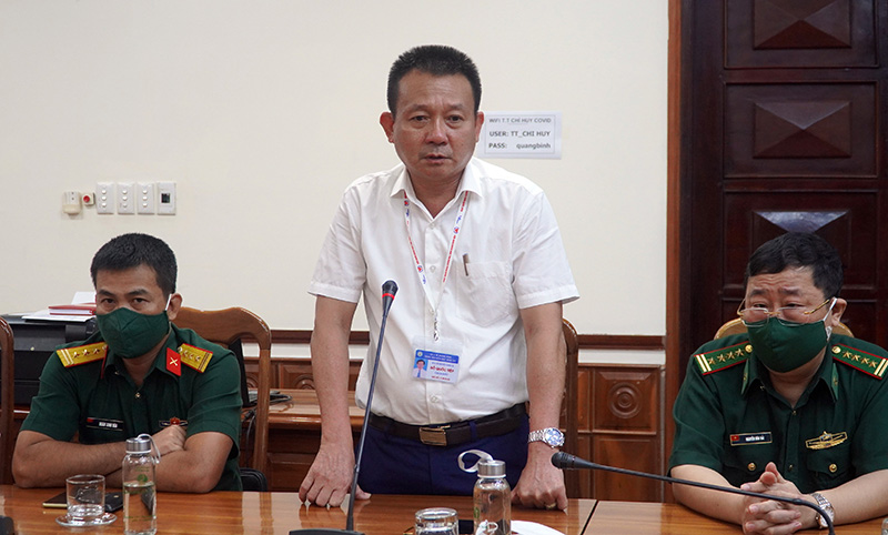Đồng chí Đỗ Quốc Tiệp, Giám đốc CDC Quảng Bình phát biểu tại buổi gặp mặt.