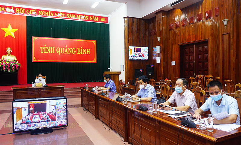 Đại biểu dự hội nghị tại điểm cầu tỉnh Quảng Binh.