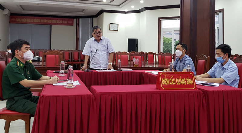 Đồng chí Phó Chủ tịch Thường trực UBND tỉnh Đoàn Ngọc Lâm tham dự hội nghị tại điểm cầu tỉnh Quảng Bình.