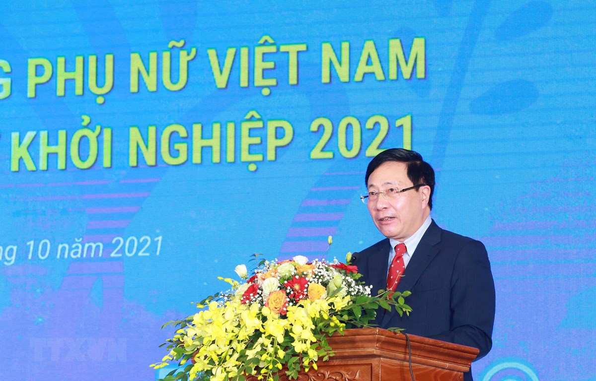 Phó Thủ tướng Thường trực Chính phủ Phạm Bình Minh phát biểu tại buổi lễ. (Ảnh: Phương Hoa/TTXVN)