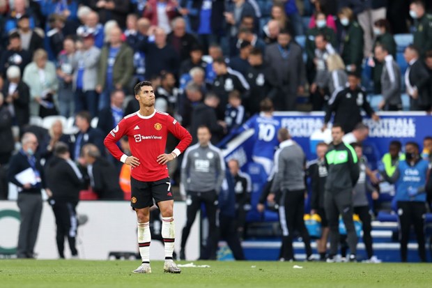  Ronaldo tịt ngòi trong trận thua thảm của Manchester United. (Nguồn: Getty Images)