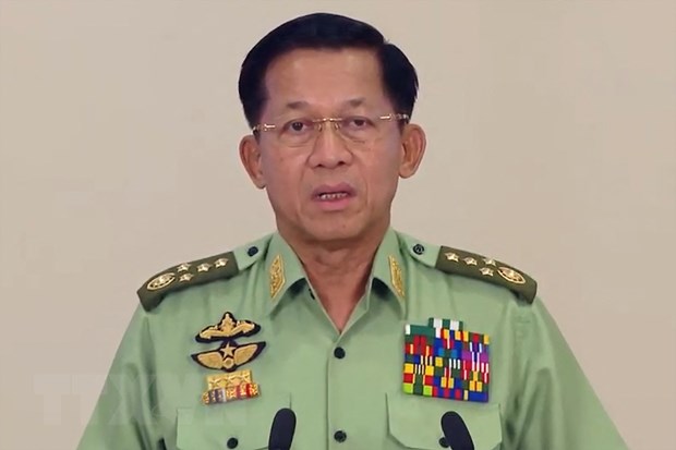 Lãnh đạo chính quyền quân sự Myanmar Min Aung Hlaing. (Ảnh: AFP/TTXVN)