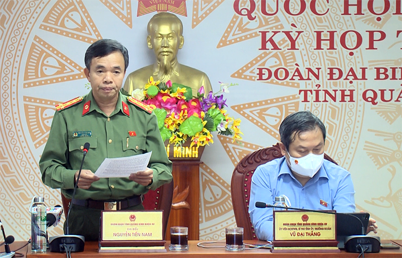 Đại biểu Nguyễn Tiến Nam thảo luận trực tuyến về dự án Luật sửa đổi, bổ sung một số điều của Bộ luật Tố tụng Hình sự