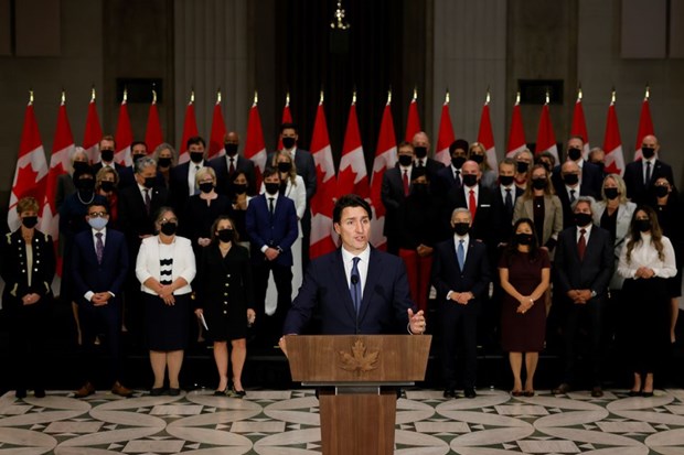 Thủ tướng Canada Justin Trudeau công bố thành viên nội các. (Nguồn: Reuters)