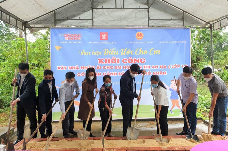 Khởi công xây nhà nhân ái cho em Nguyễn Thị An Na