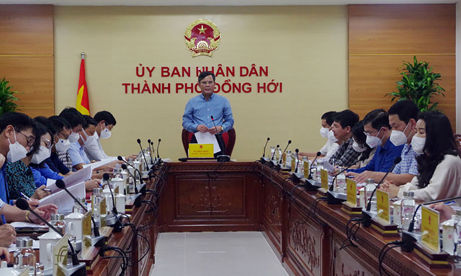 Đồng chí Trần Thắng, Phó Bí thư Tỉnh ủy, Chủ tịch UBND tỉnh phát biểu chỉ đạo tại buổi làm việc.