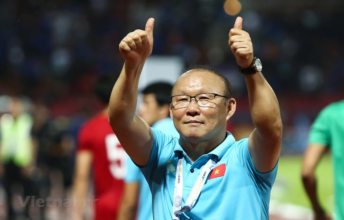 Hợp đồng mới của huấn luyện viên Park Hang-seo với VFF có giá trị từ 1-2-2022 đến 31-1-2023 với giá trị và mức lương không được tiết lộ. (Ảnh: PV/Vietnam+)