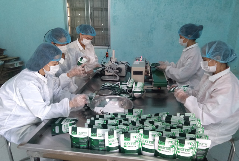 Nhiều sản phẩm nông nghiệp của địa phương tăng giá trị nhờ ứng dụng công nghệ chế biến (sản phẩm muối tre Kosal của Công ty TNHH Bio Korea Việt Nam chi nhánh Quảng Bình).