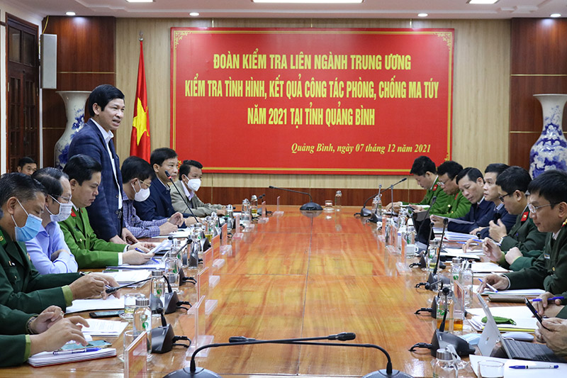 Đoàn kiểm tra liên ngành Trung ương làm việc với Ban chỉ đạo 138 tỉnh Quảng Bình