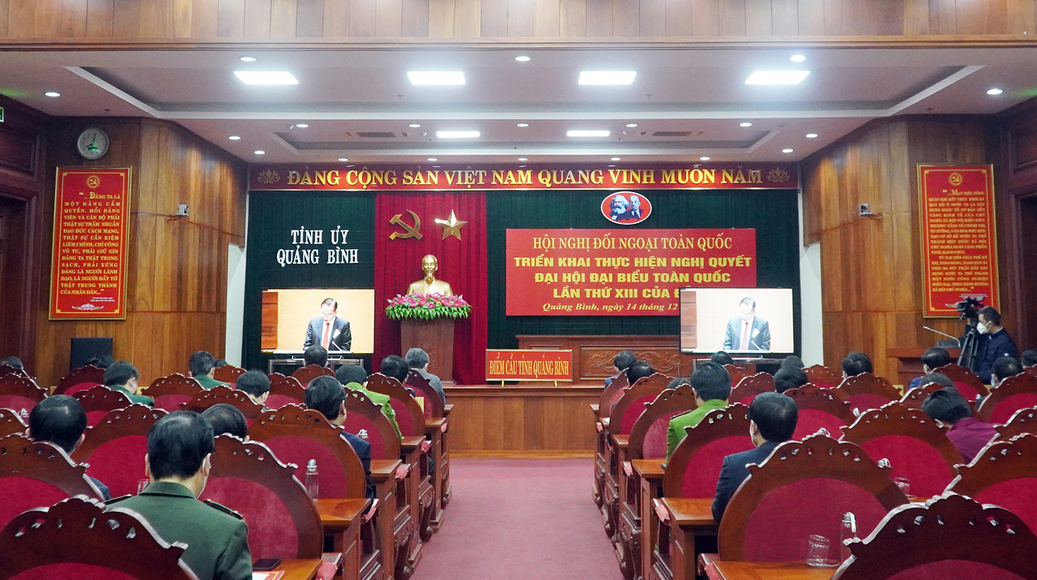 Quảng Bình tham gia hội nghị đối ngoại toàn quốc