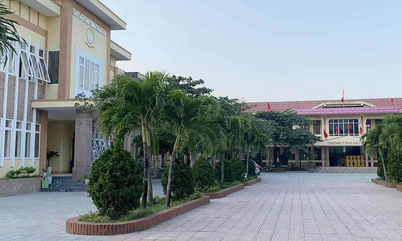 Một phần hạng mục công trình dự án sửa chữa các phòng học bộ môn, nhà hiệu bộ Trường THCS Bảo Ninh đang được hoàn thành đúng theo thiết kế kỹ thuật.