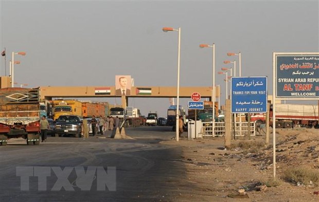 Một trạm kiểm soát ở Al-Tanf, biên giới giữa Syria và Iraq. (Ảnh: AFP/TTXVN)