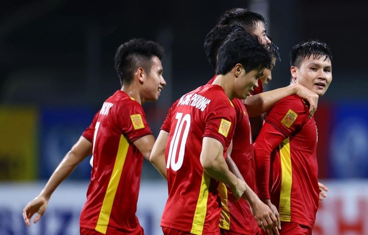  Đội tuyển Việt Nam thắng đậm 3-0 Malaysia ở AFF Cup 2020. (Ảnh: Getty Images)