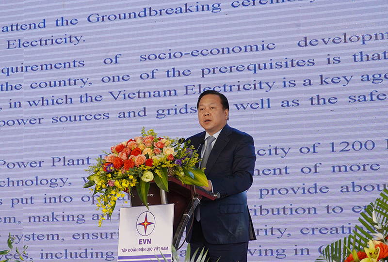 Đồng chí Nguyễn Hoàng Anh, Ủy viên Trung ương Đảng, Chủ tịch Ủy ban quản lý vốn nhà nước tại doanh nghiệp phát biểu tại buổi lễ
