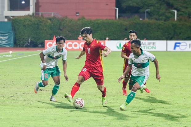  Đội tuyển Việt Nam để Indonesia cầm hòa và chưa có vé sớm vào vòng bán kết AFF Cup 2020. (Ảnh: VFF)