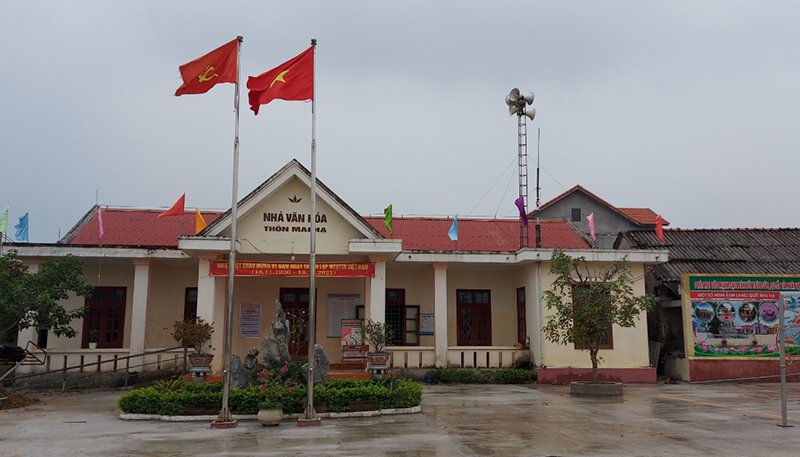 Nhà văn hóa thôn Mai Hạ, nơi diễn ra các hạt động sinh hoạt động đồng của người dân.