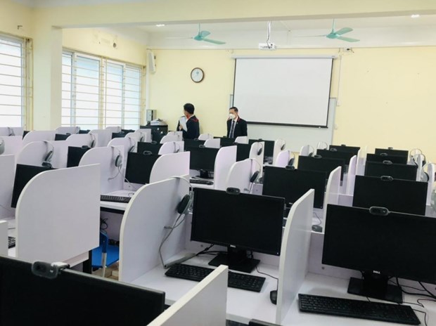  Cơ sở vật chất chuẩn bị cho Kỳ thi đánh giá năng lực của Đại học Quốc gia Hà Nội. (Ảnh: cet.vnu.edu.vn)