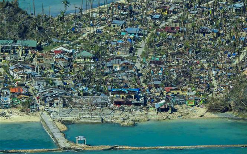  Cảnh tàn phá do bão Rai ở tỉnh Surigao del Norte (Philippines), ngày 17/12/2021. (Ảnh: TTXVN)