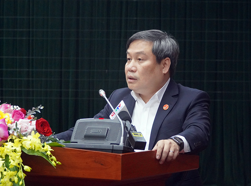 Đồng chí Bí thư Tỉnh ủy Vũ Đại Thắng tiếp thu các ý kiến chỉ đạo của Thủ tướng Chính phủ Phạm Minh Chính 