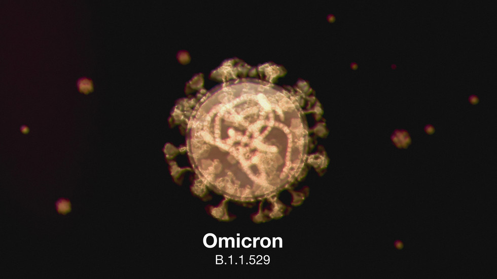 Hình ảnh đồ họa của Omicron, biến thể lần được phát hiện đầu tiên ở Nam Phi. Ảnh: Getty Images