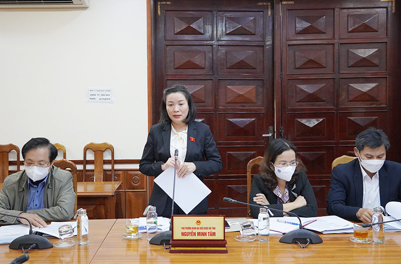 Đồng chí Phó trưởng đoàn ĐBQH tỉnh Nguyễn Minh Tâm  thay mặt Đoàn giám sát tiếp thu các kiến nghị, đề xuất của UBND tỉnh.