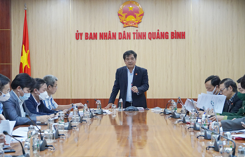 Đồng chí Phó Chủ tịch Thường trực UBND tỉnh Đoàn Ngọc Lâm kết luận tại buổi làm việc.