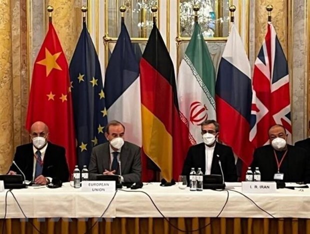 Các đại biểu tham gia vòng đàm phán về khôi phục thoả thuận hạt nhân Iran ở Vienna, Áo. (Ảnh: IRNA/TTXVN)