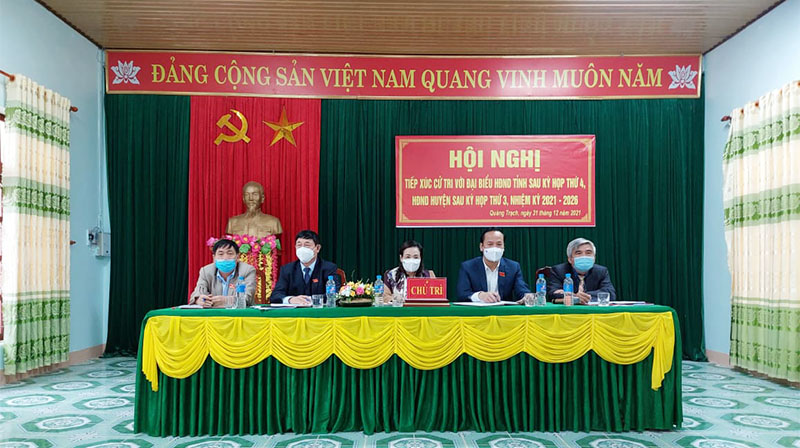 Tổ đại biểu HĐND tỉnh tiếp xúc cử tri huyện Quảng Trạch tại xã Quảng Phương