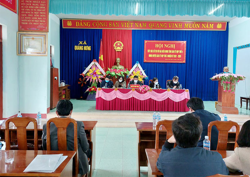 Tổ đại biểu HĐND tỉnh tiếp xúc cử tri huyện Quảng Trạch tại xã Quảng Hưng