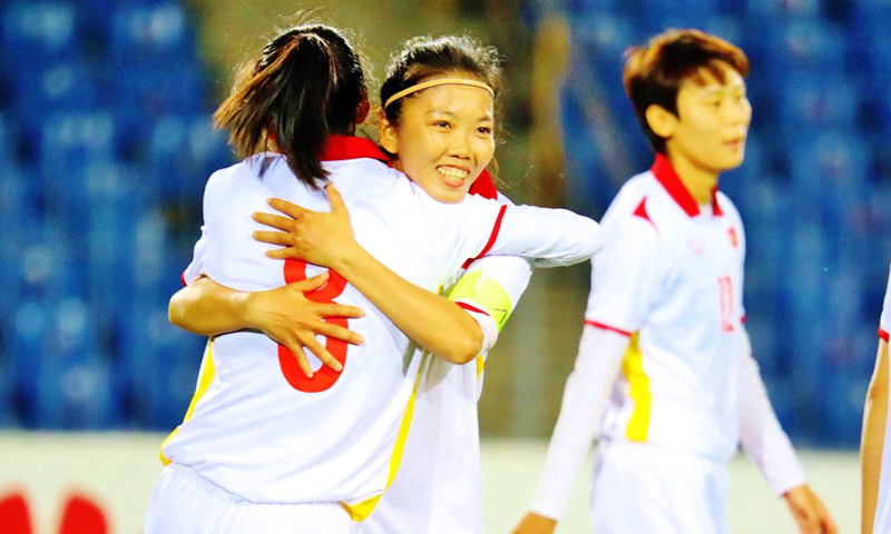 Đội tuyển bóng đá nữ Việt Nam tìm cơ hội đến World Cup 2023.Ảnh: VFF
