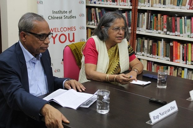 Tiến sĩ Rup Narayan Das (trái) tại một cuộc hội thảo. (Nguồn: icsin.org) 