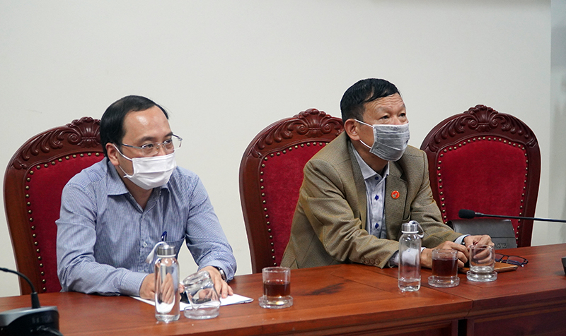 Đại biểu tham gia phiên thảo luận tại điểm cầu tỉnh Quảng Bình.