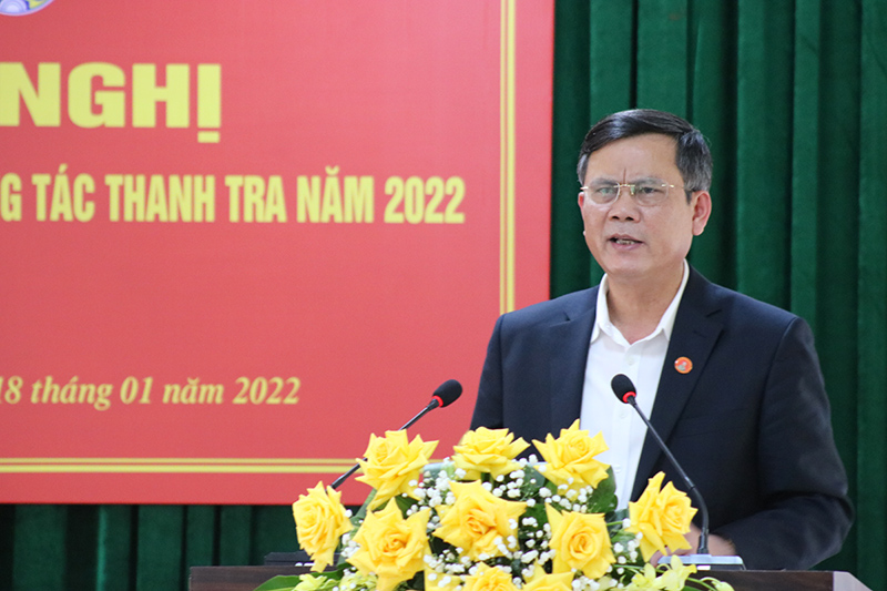 Đồng chí Trần Thắng, Phó Bí thư Tỉnh ủy, Chủ tịch UBND tỉnh phát biểu chỉ đạo tại hội nghị. 