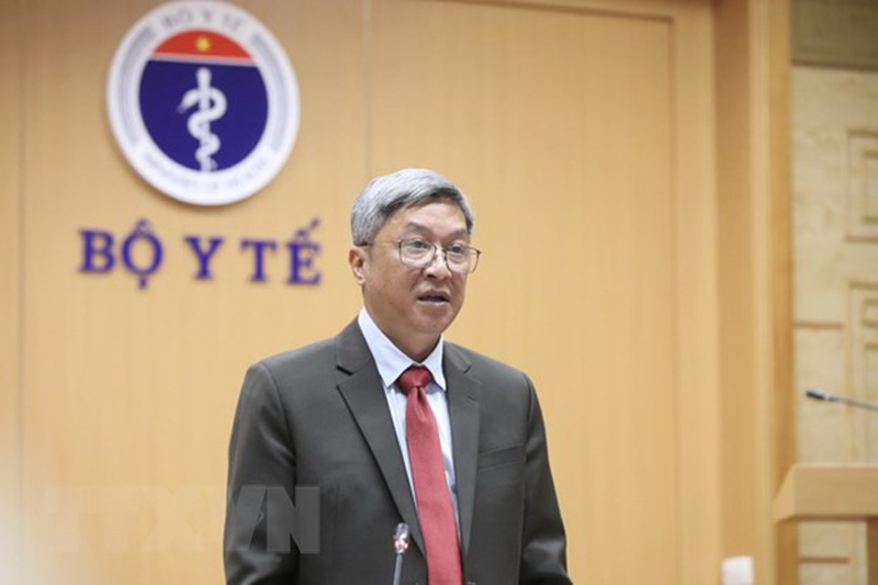 Thứ trưởng Bộ Y tế Nguyễn Trường Sơn phát biểu khai mạc. (Ảnh: Minh Quyết/TTXVN)