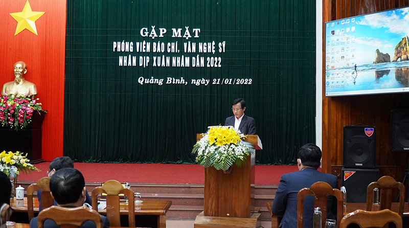 Đồng chí Hoàng Hữu Thái, Giám đốc Sở Thông tin-Truyền thông, Chủ tịch Hội Nhà báo tỉnh chia sẻ về trách nhiệm công dân của báo chí.