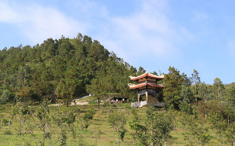 Tháp chuông ở khu mô Đại tướng Võ Nguyên Giáp     Ảnh: Nguyễn Hải