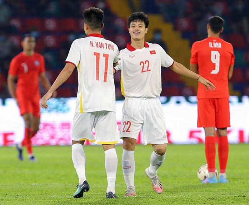 U23 Việt Nam giành chiến thắng tưng bừng 7-0 trước U23 Singapore