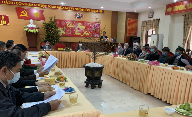 Huyện Quảng Ninh gặp mặt và chúc Tết các đồng chí lãnh đạo huyện qua các thời kỳ 