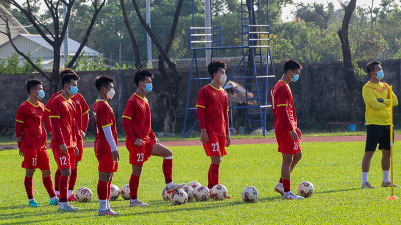 U23 Việt Nam chỉ mong đủ người đấu U23 Thái Lan.Ảnh: VFF