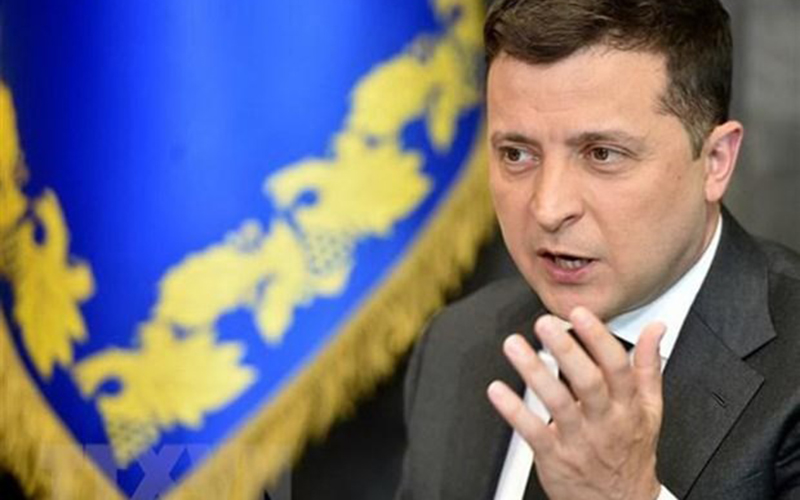   Tổng thống Ukraine Volodymyr Zelensky đã tuyên bố cắt đứt quan hệ ngoại giao với Nga. (Ảnh: AFP/TTXVN)