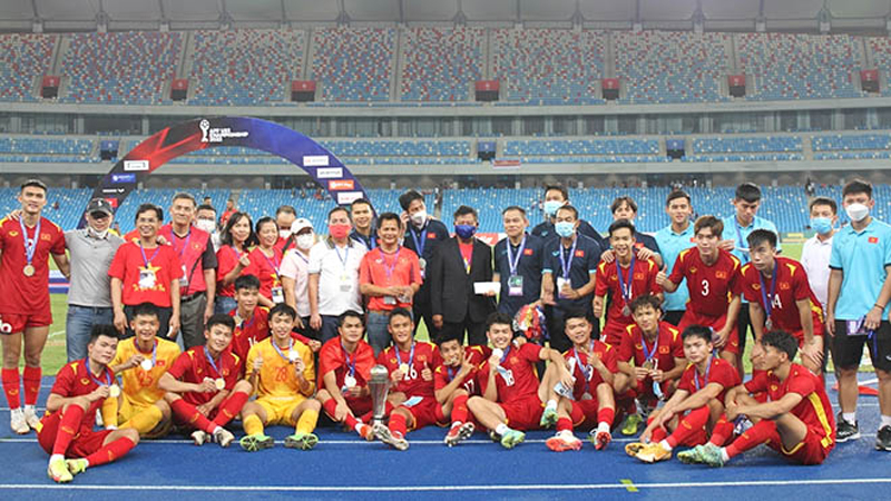 U23 Việt Nam đã biết chuyển hóa “nguy” thành “cơ” để đoạt Cúp vàng trong sự nể phục của các đối thủ. Ảnh: Vũ Hùng - PV TTXVN tại Campuchia