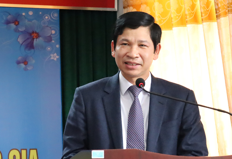 Đồng chí Hồ An Phong, Tỉnh ủy viên, Phó Chủ tịch UBND tỉnh phát biểu tại buổi lễ.