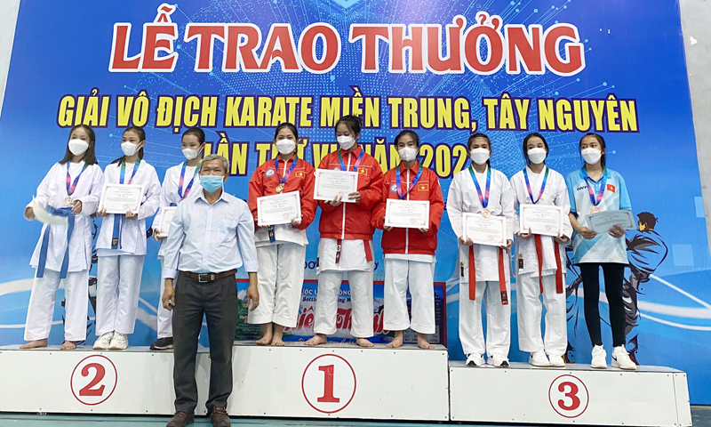Quảng Bình giành 36 huy chương tại Giải vô địch Karate miền Trung-Tây Nguyên