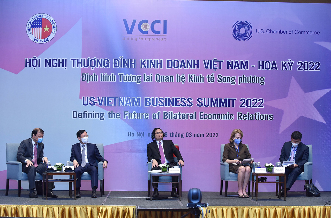 Thủ tướng Phạm Minh Chính dự Hội nghị Thượng đỉnh Kinh doanh Việt Nam-Hoa Kỳ 2022.