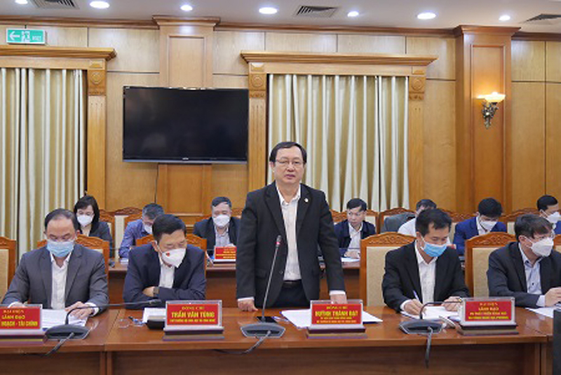 Bộ trưởng Huỳnh Thành Đạt làm việc với tỉnh Bắc Giang. Ảnh: MO.