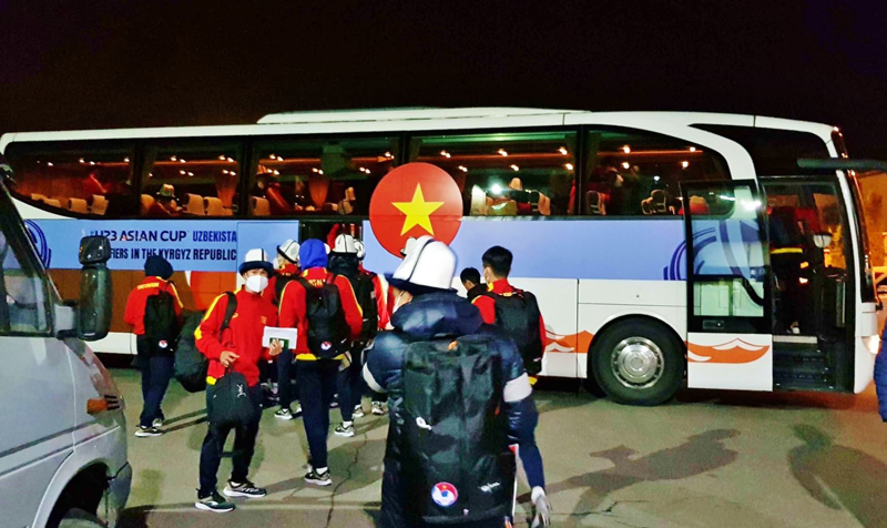 Tuyển U23 Việt Nam tham dự giải bóng đá U23 quốc tế Dubai Cup 2022 Nằm để chuẩn bị cho SEA Games 31 và vòng chung kết U23 châu Á 2022. Ảnh: VFF