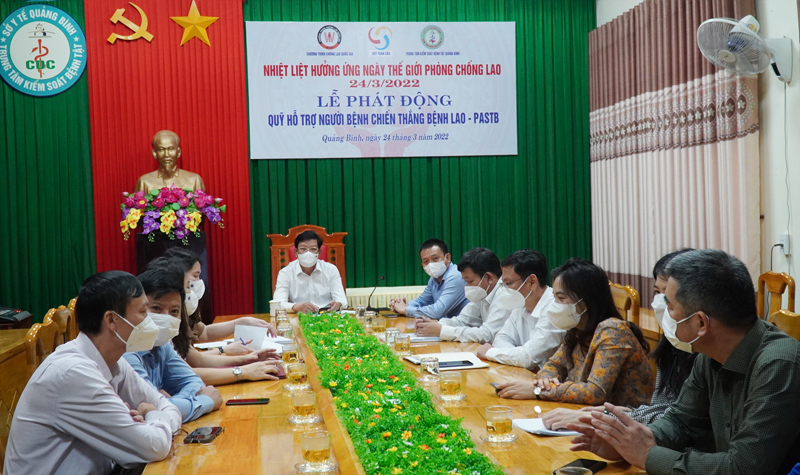 Đại diện lãnh đạo Sở Y tế, CDC Quảng Bình tham dự sự kiện trực tuyến toàn quốc Hưởng ứng Ngày Thế giới phòng, chống lao 24/3.
