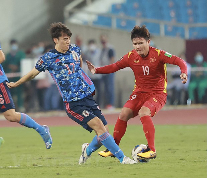 Đội tuyển Việt Nam thi đấu nỗ lực, kiên cường tại vòng loại thứ ba World Cup 2022 trước những đối thủ mạnh hàng đầu châu lục. (Ảnh: PV/Vietnam+)
